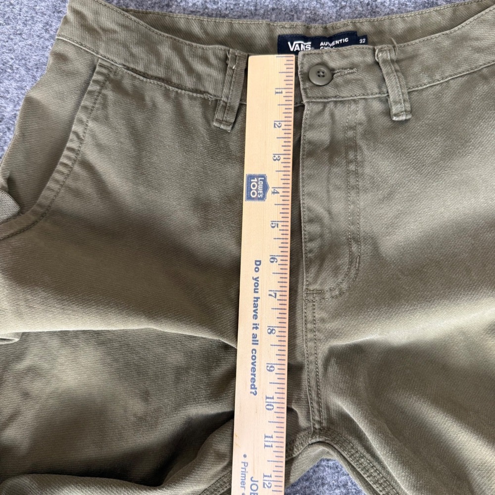 Vans Chino Pants Mens 32x29 Olive Green Skate Casual Straight Leg Cotton Stretch - Picture 8 of 10